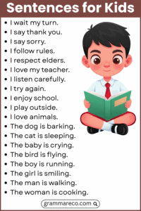 150+ Daily English Sentences for Kids to Learn Easily | Grammareco.com