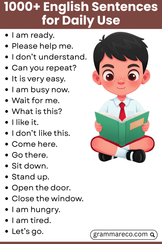 1000 Daily Use English Sentences with PDF: Daily Conversations ...