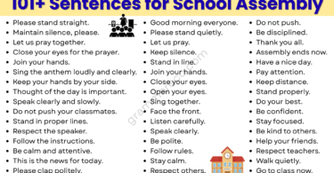 101+ Sentences for Morning Assembly for Students in English