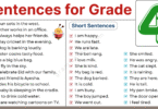 200+ Simple English Sentences for Grade 4
