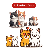 A Clowder of Cats - Collective Nouns for Animals