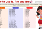 Effective Uses of Is, Am, and Are with Examples in English