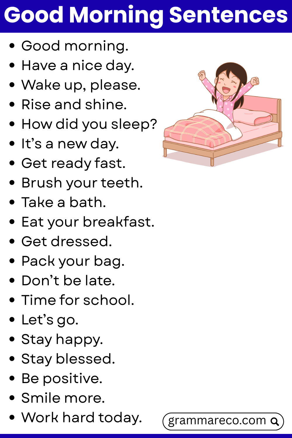 Good Morning Daily Use English Sentences