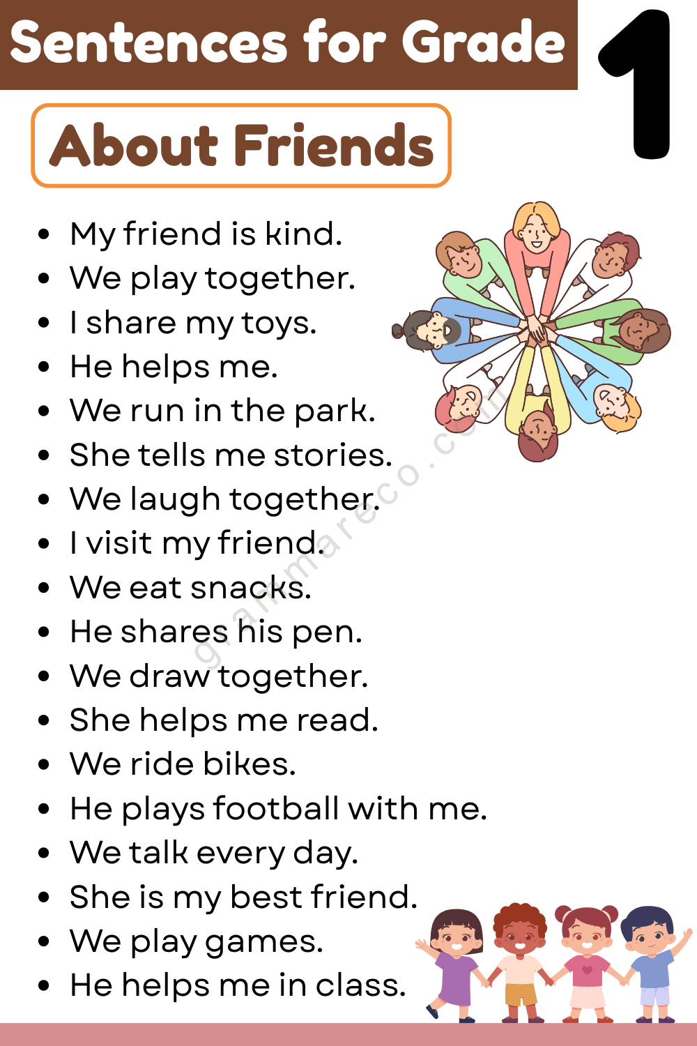 Basic English Sentences for First Grade