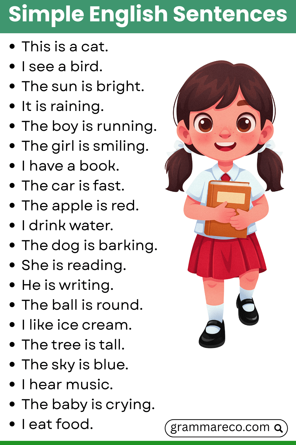 Simple English Sentence with Pictures