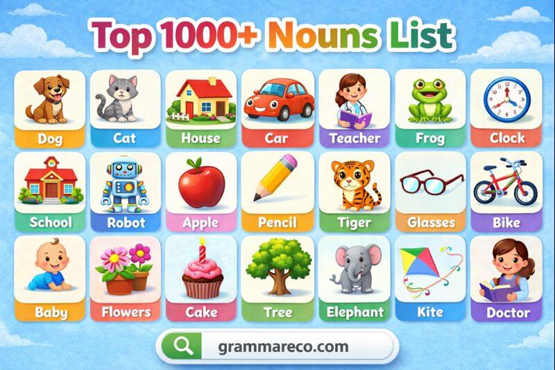 Top 1000+ Nouns List in English with Pictures | PDF