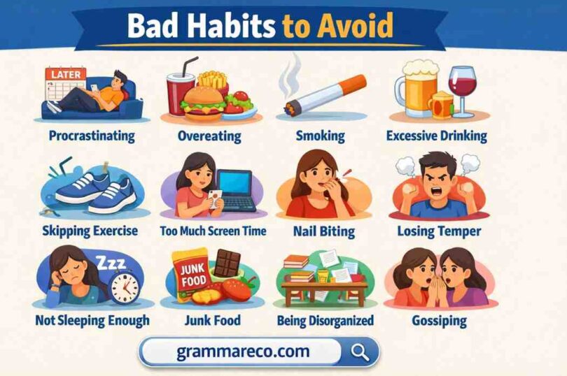 100+ Negative Habits: Bad Habit Examples Everyone should Avoid