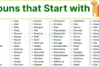 300+ Nouns that Start with D: List of Nouns that Start with a D