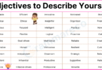 150+ Unique Adjectives to Describe Yourself in any Situation