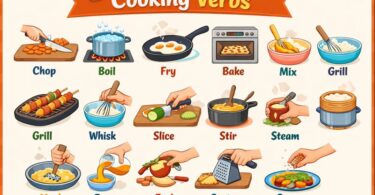 30 Cooking Verbs List A to Z in English with Pictures