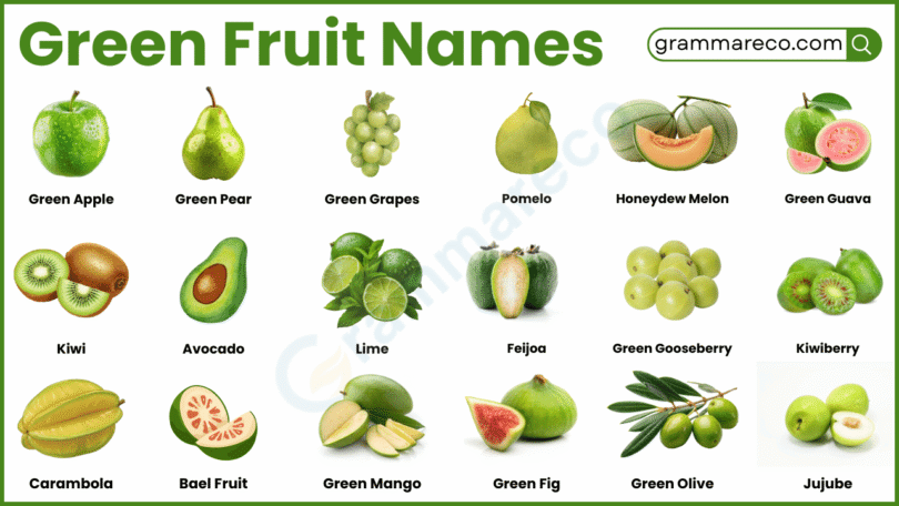 Green Fruits with Photos: Know the List of 59 Green Fruit Names