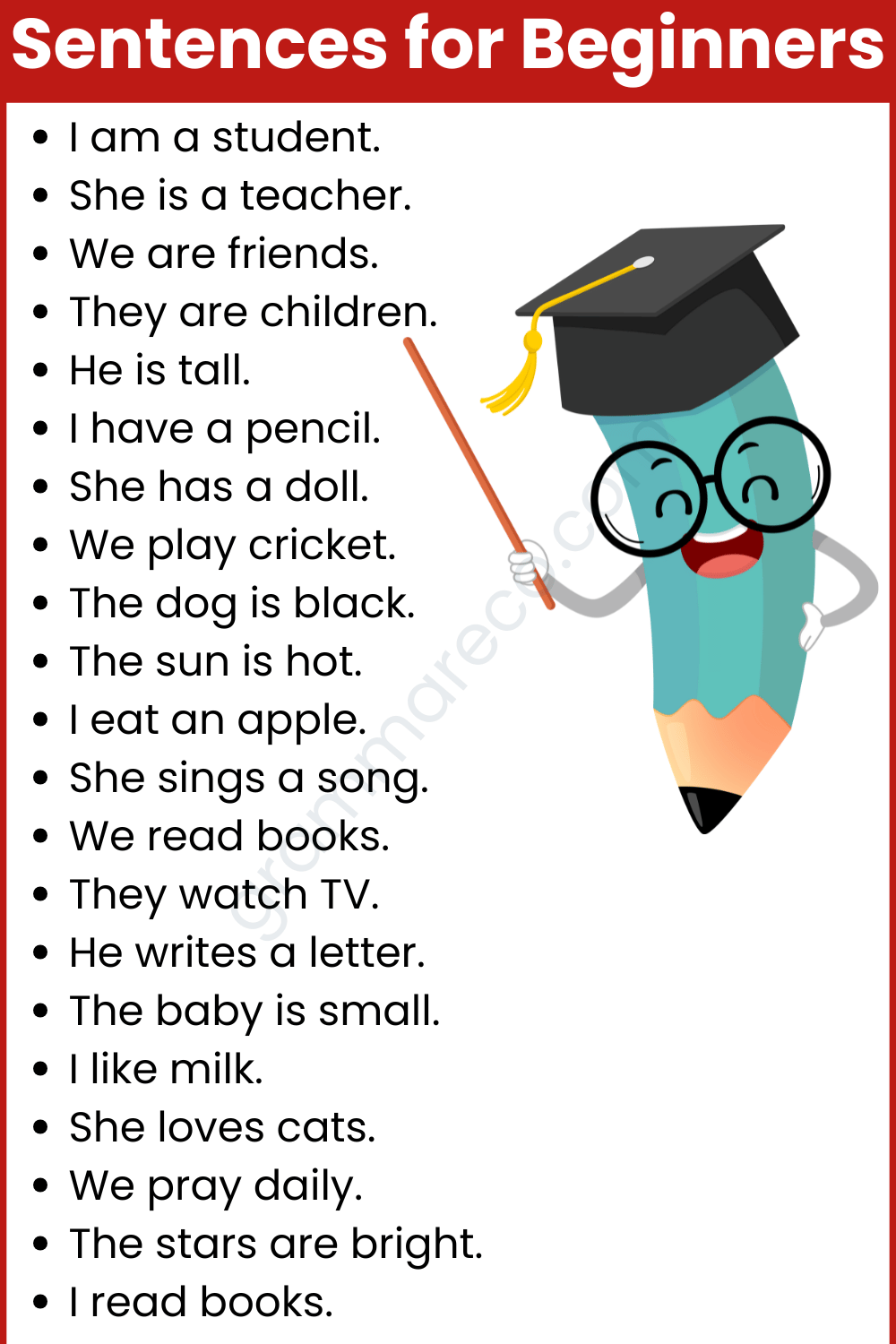 30 Short English Sentences for Level 5