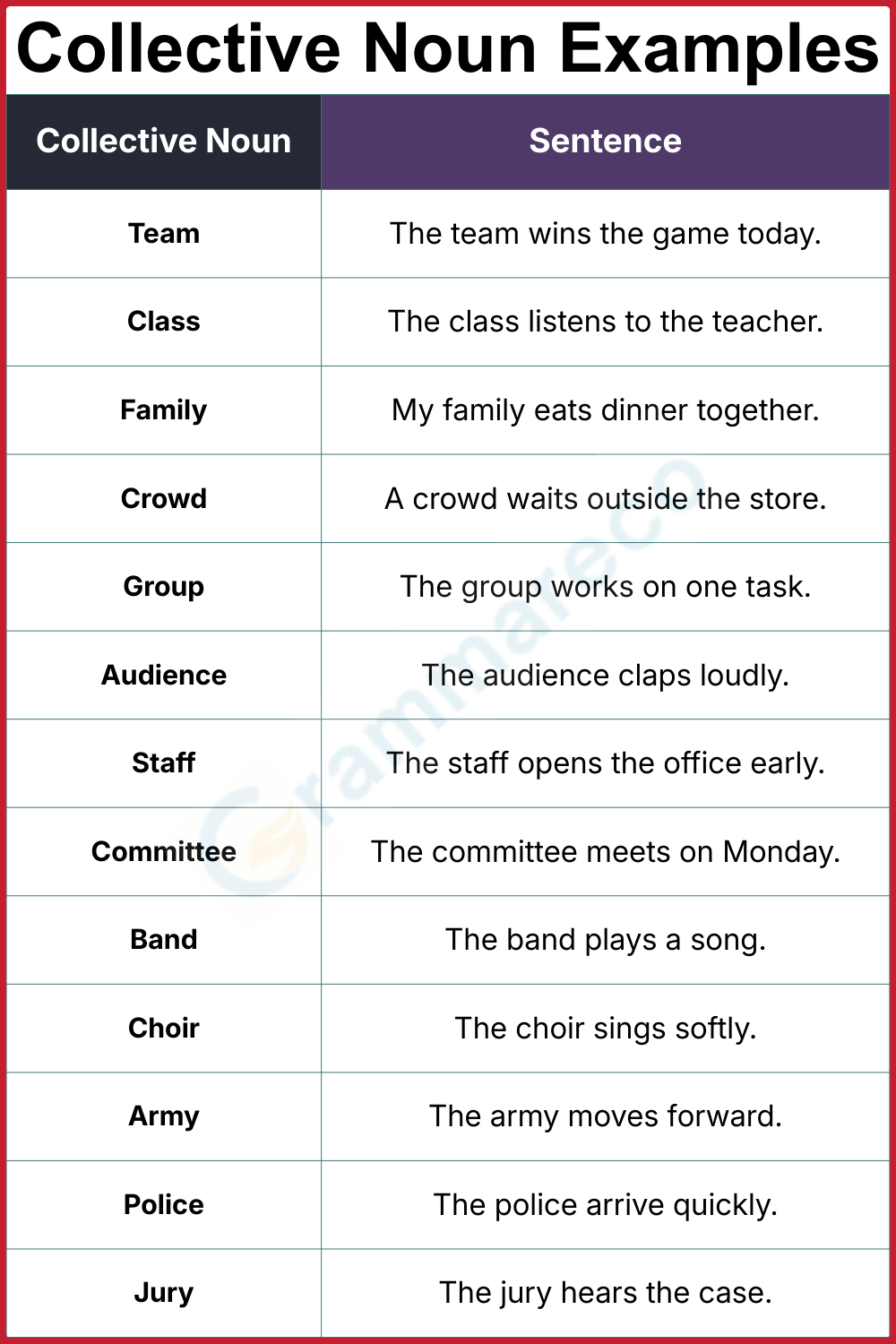 Common Collective Noun Examples in Sentences