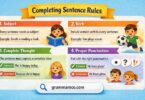 Completing Sentence Rules with Examples in English Grammar