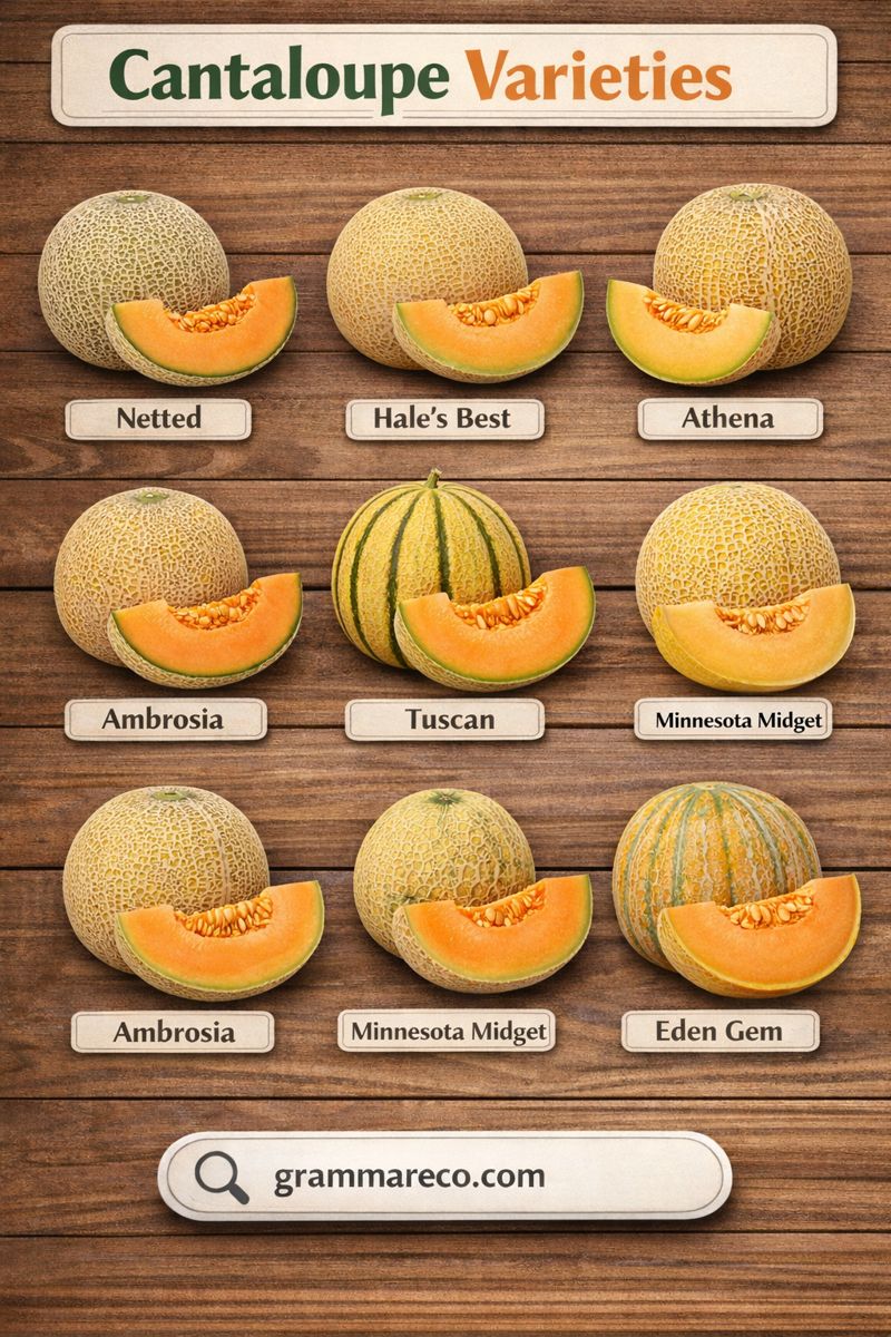 Different Types of Cantaloupe Fruit and Pictures A to Z