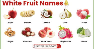 White Fruit Names with their Pictures: List of 100 White Fruits