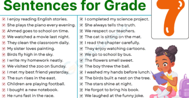 Sentences for Grade 7: 300+ Simple Sentences for Students