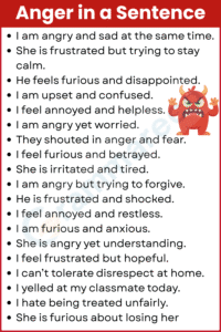 Show your Anger in Sentences: 150+ Examples in English | Grammareco.com
