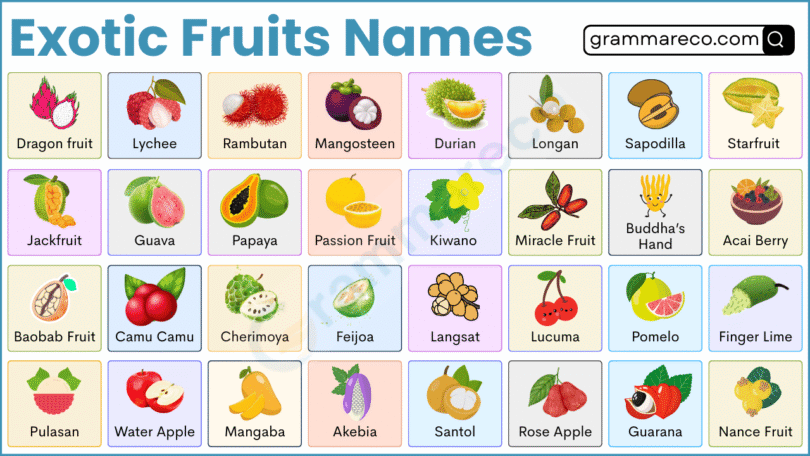 100 Exotic Fruits List: Rare Fruits Names with Photos and Benefits