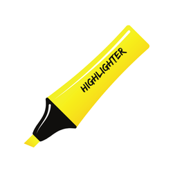 Highlighter: School Vocabulary Words List