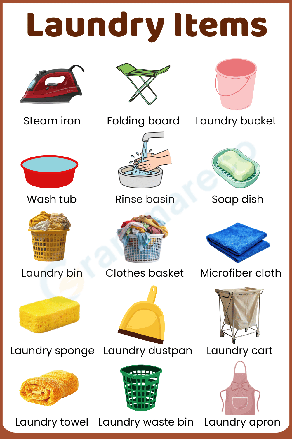 Laundry Room Items with Pictures: Full List