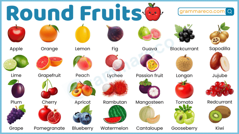 List of 50+ Round Fruits with Names and their Pictures
