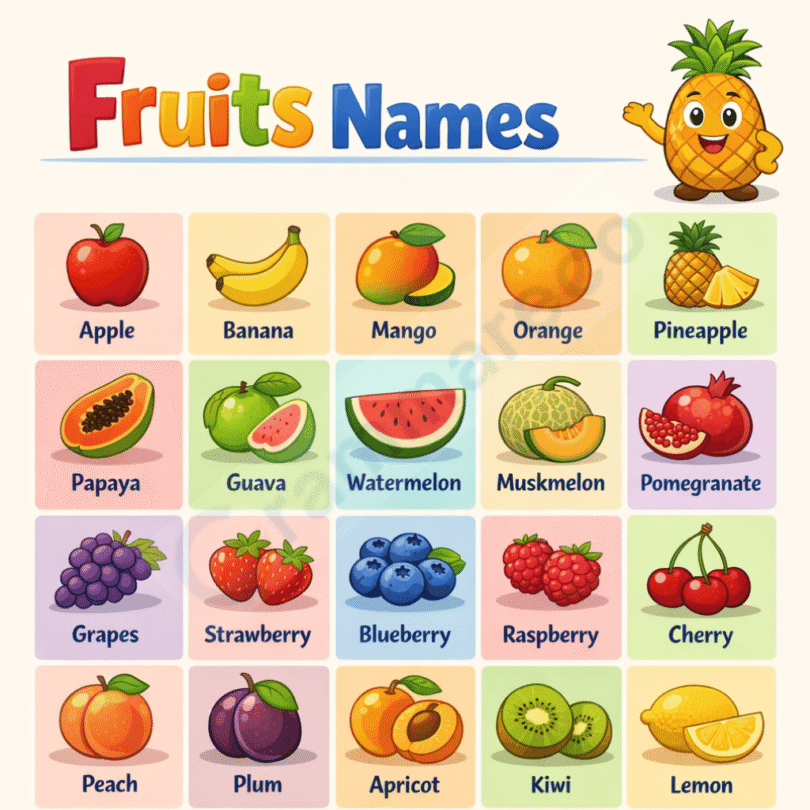 200+ Fruits Names: Types of Fruit with their Pictures and List ...