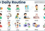 200+ Daily Routine Vocabulary Words list in English with Pictures