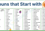Nouns that Start with G: 400 Common Noun List with G