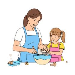 Bake a cake: Daily Routine Words List