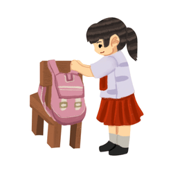 Pack the school bag