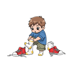 Put on the shoes: Daily Routine Vocabulary Words