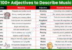 100+ Good Adjectives to Describe a Music with Examples