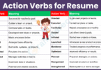 100+ Powerful Action Verbs for Resume in English with Pictures