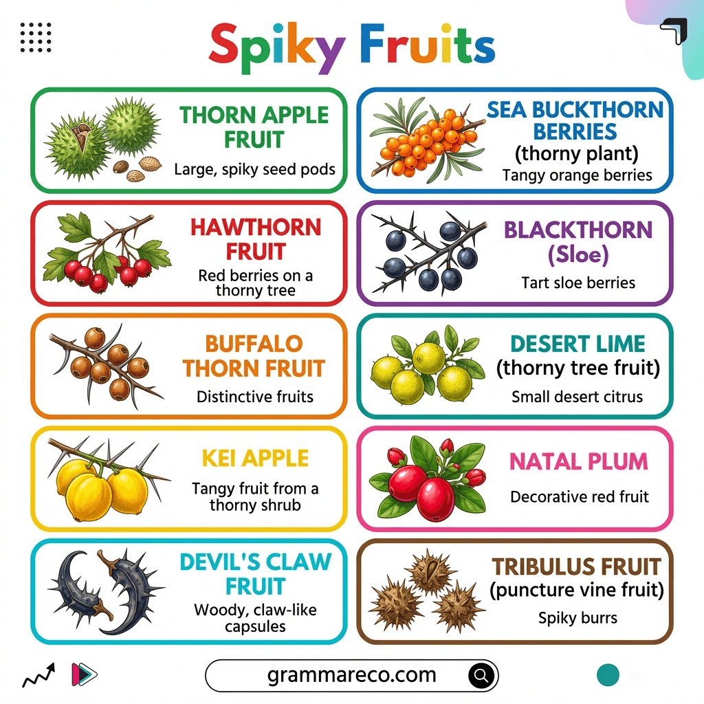 Additional Spiny or Thorny Fruits with their Images