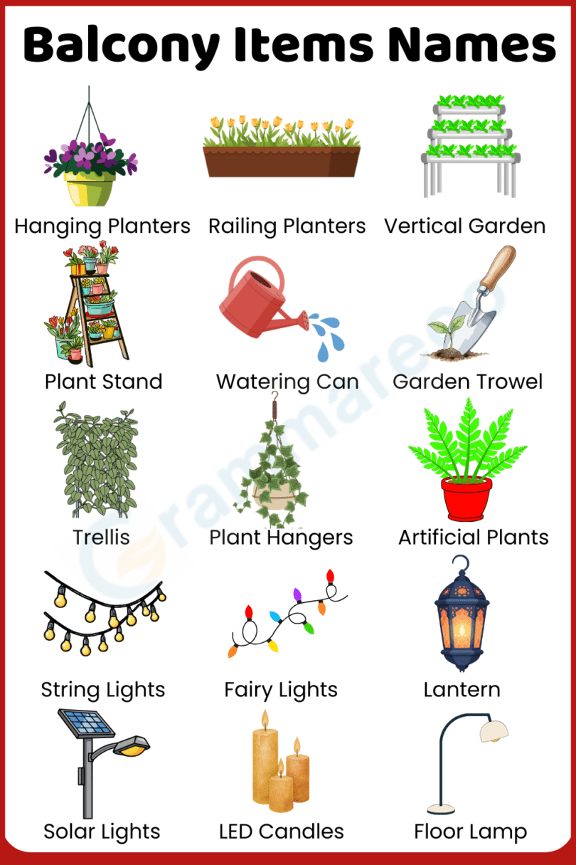 100+ Balcony Decor Items: Complete List with their Pictures ...