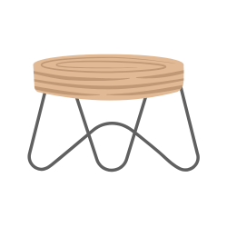 Balconies Small Accent Side Table to Hold Drinks