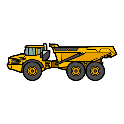 Articulated Dump Truck - Construction Vehicles Names