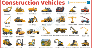 30+ Types of Construction Vehicles with Names and Pictures