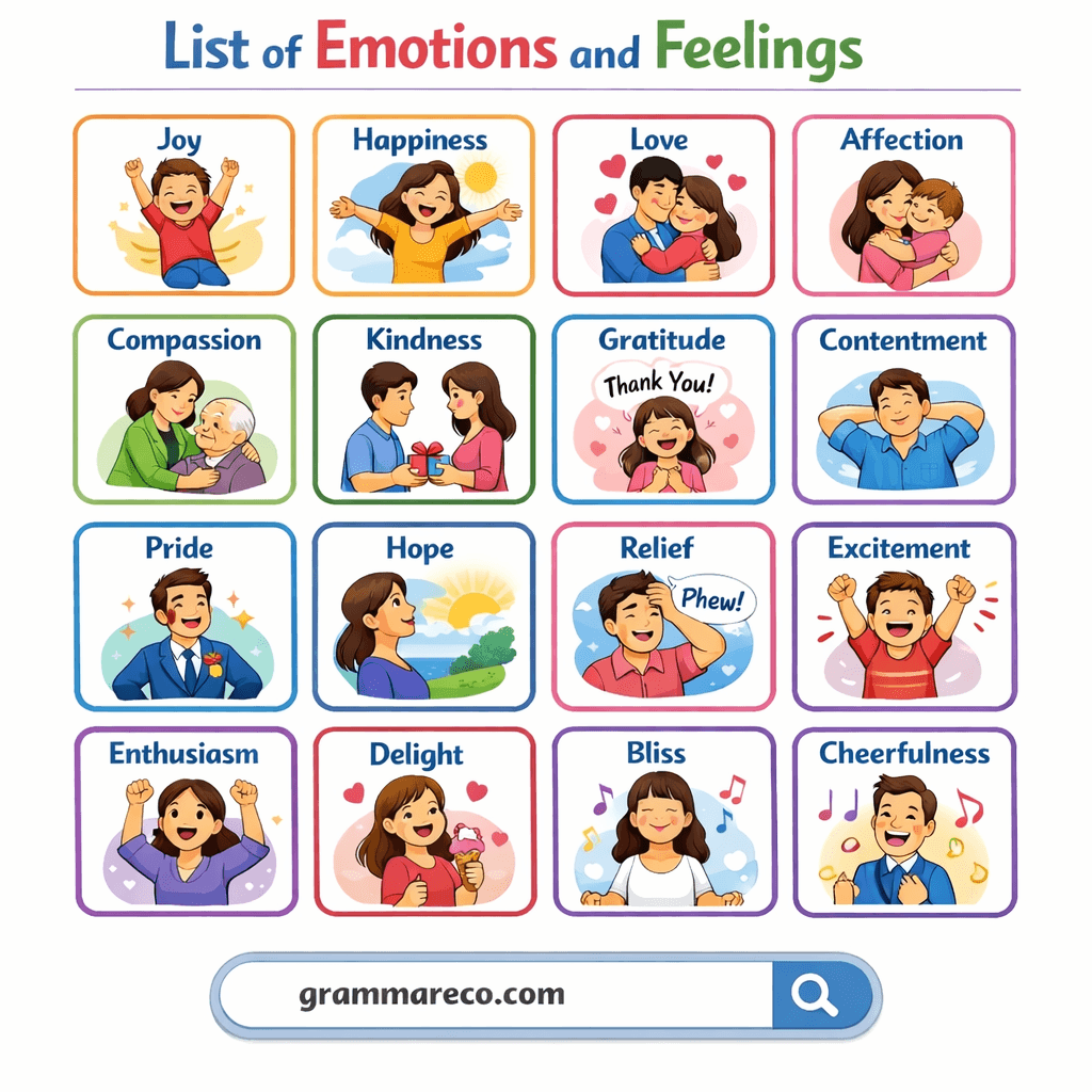 List of 150+ Positive Emotions and Feelings with Examples