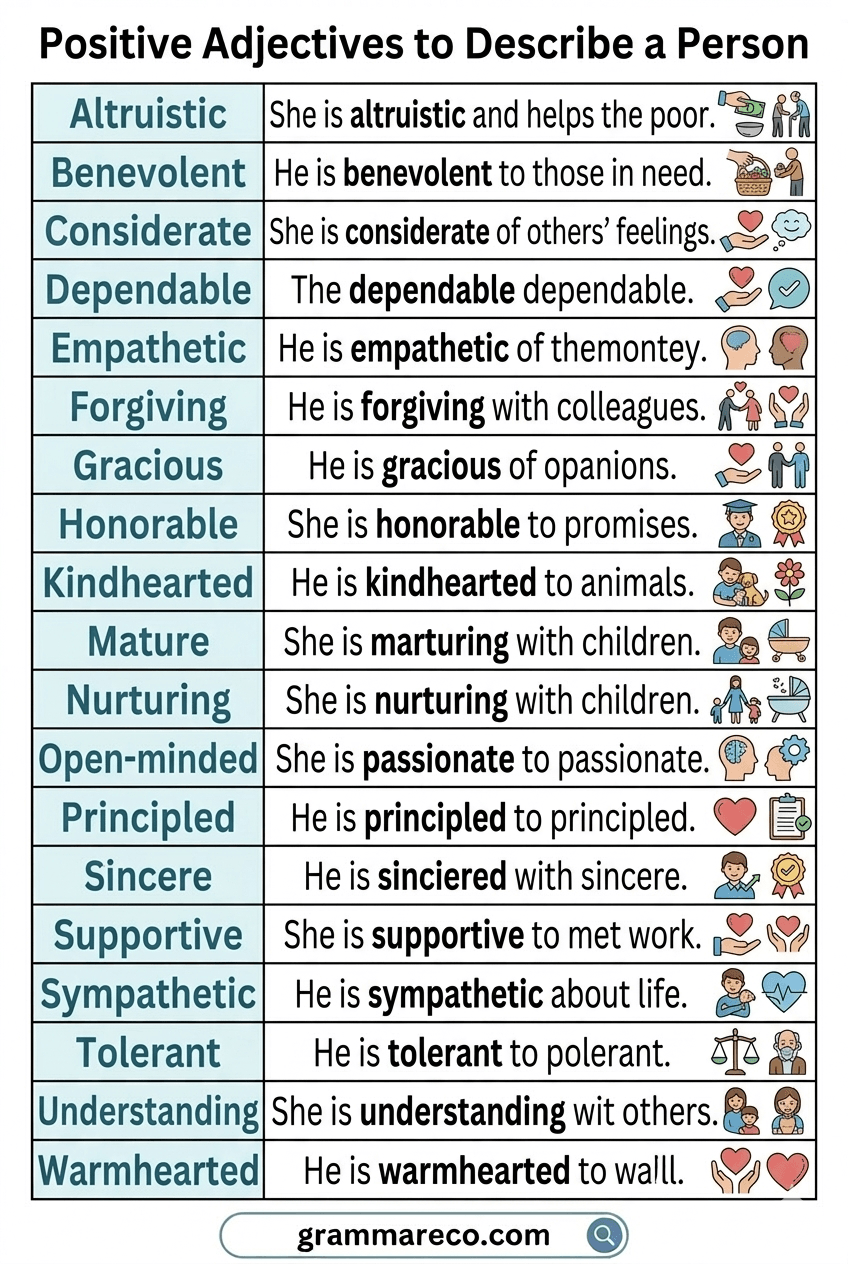 20+ Positive Words to Describe a Person Character