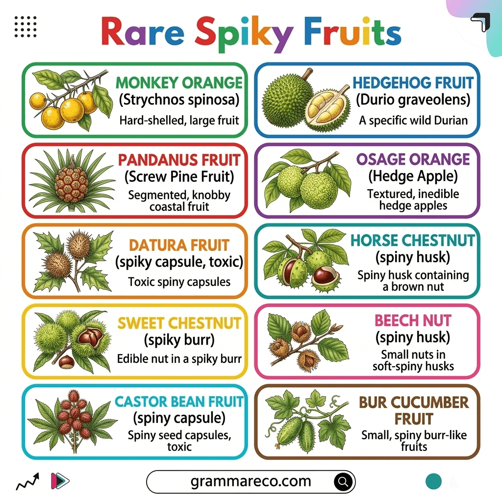 Rare Spiky Fruits Name with Pictures
