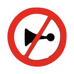 No Horn: Means Do not Press the Horn Button