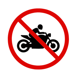 No Motorcycles: Meaning Do not Enter the Bike Here