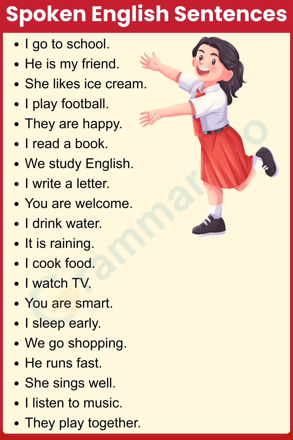 Short Sentences for English Fluency Practice