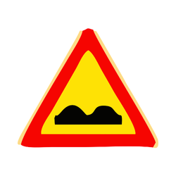 Speed Bump Warning Sign