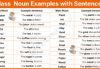 100+ Mass Noun Examples with Sentences and their Pictures