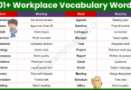 101+ Professional Terms of Workplace Vocabulary Words