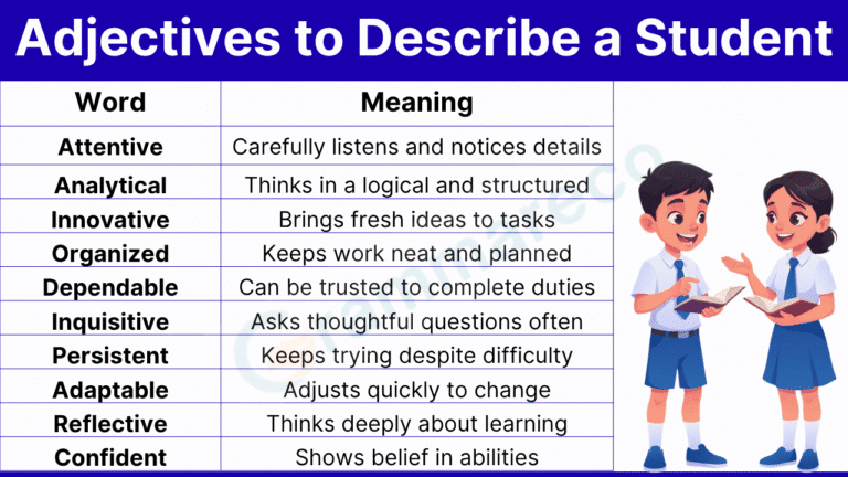 Student Descriptors 120+ Best Adjectives to Describe a Student with Meanings | Grammareco.com