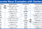 120+ Examples of Concrete Noun in Sentences with Pictures